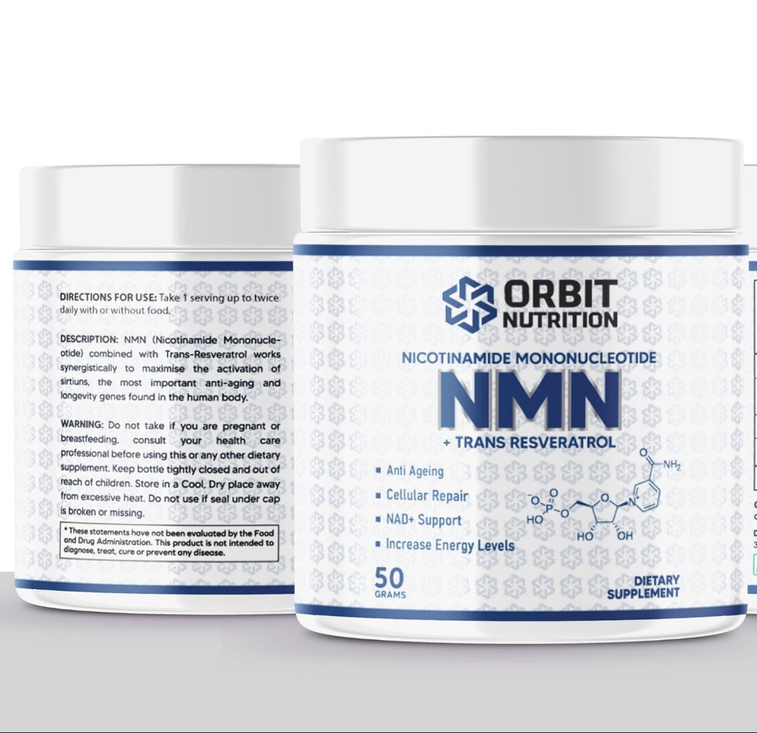 NMN + Trans - Resveratrol Pure Powder - 200 serves! - Orbit Nutrition