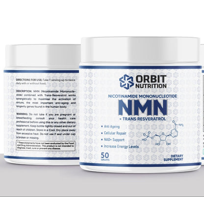 NMN + Trans - Resveratrol Pure Powder - 200 serves! - Orbit Nutrition
